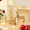 2Pcs Small Christmas Reindeer Figurines Indoor, Tabletop Reindeer Statue Christmas Decor, Resin Deer Figurine Decorations for Home